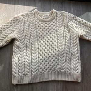 Yitai Cream Cable Knit Sweater, Size M
